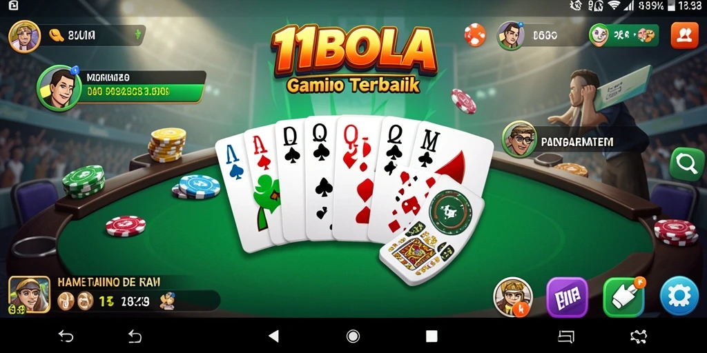 Tampilan gameplay 11BOLA yang seru dan interaktif dalam permainan Domino.