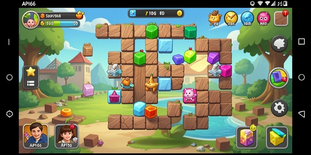 Screenshot utama API66 menampilkan gameplay yang menarik dalam permainan Puzzle.