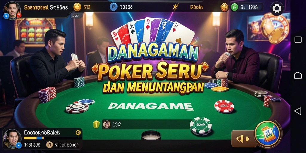 Tampilan gameplay poker yang menegangkan di DANAGAME.