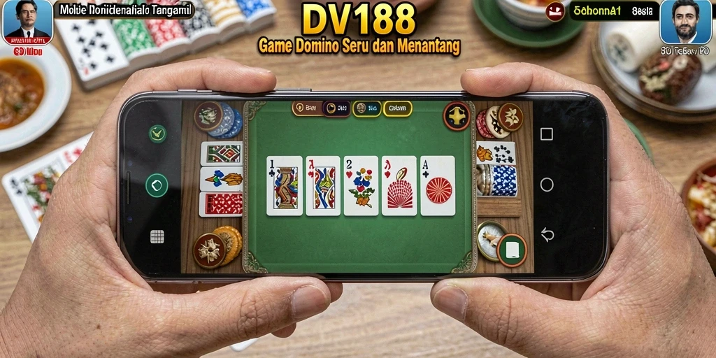 Tampilan gameplay Domino yang seru dan interaktif di DV188.