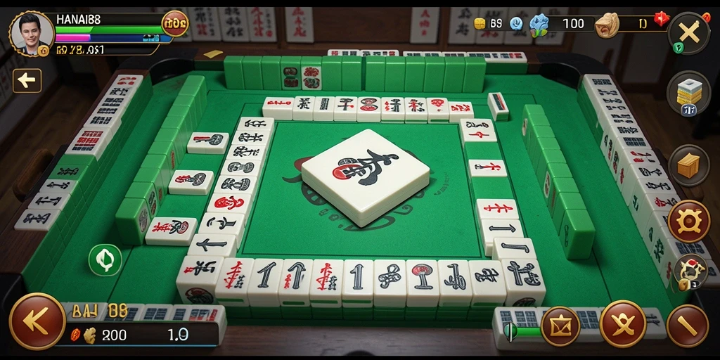 Tampilan gameplay Mahjong yang seru dan interaktif.