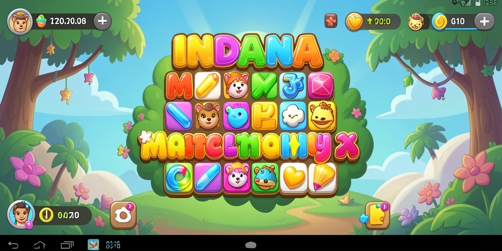 Tangkapan layar gameplay INDAAA yang penuh warna dan menarik.