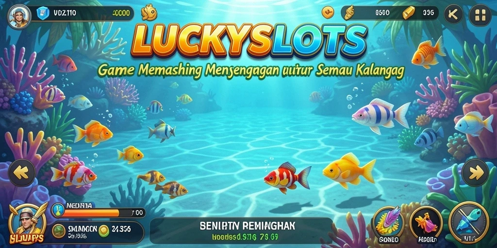 Tampilan gameplay menarik dari LUCKYSLOTS saat memancing.