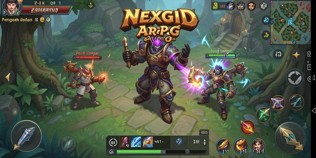 Tangkapan layar NEXGID menampilkan aksi seru dalam pertarungan ARPG.