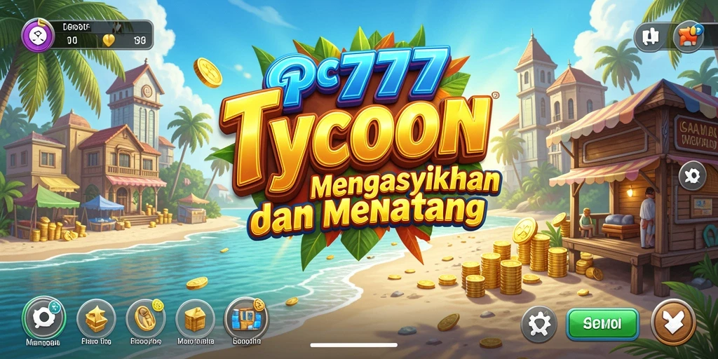 Tampilan gameplay PC777 menampilkan manajemen bisnis yang seru.