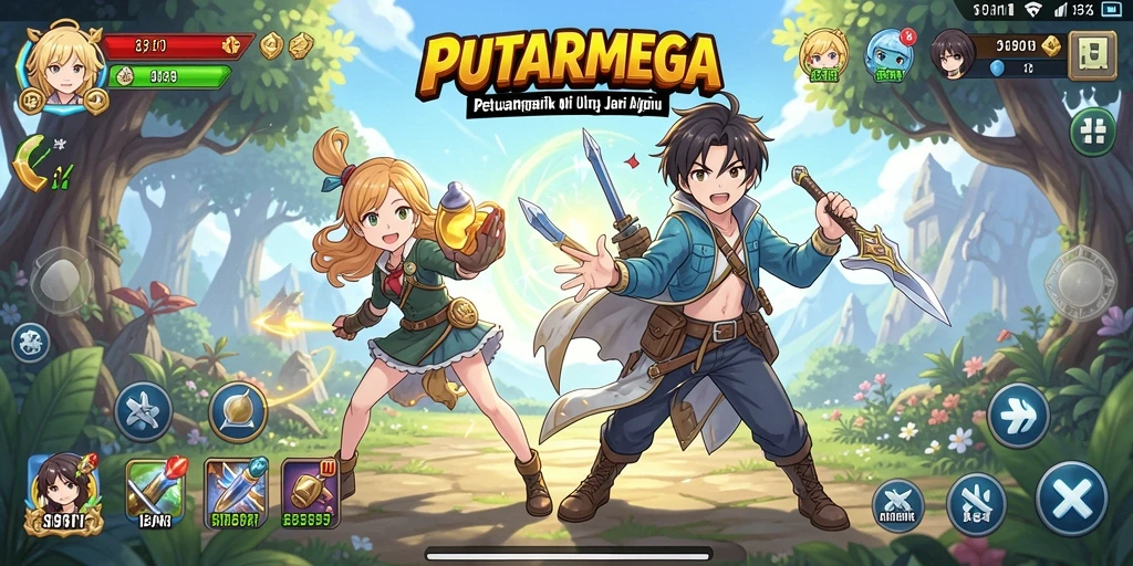 Gameplay PUTARMEGA yang menakjubkan dengan karakter Anime yang menarik.