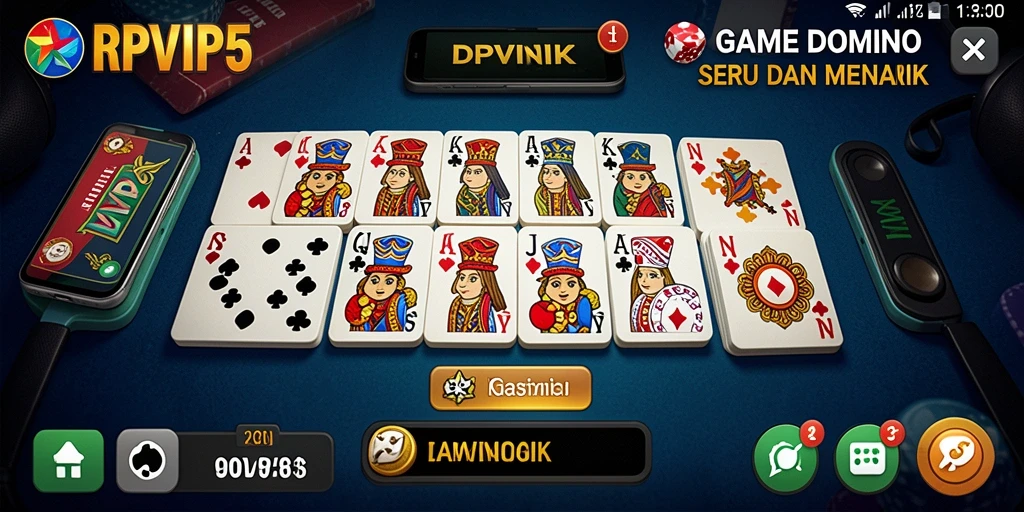 Tampilan gameplay seru dari RPVIP5 yang menyajikan pengalaman Domino terbaik.