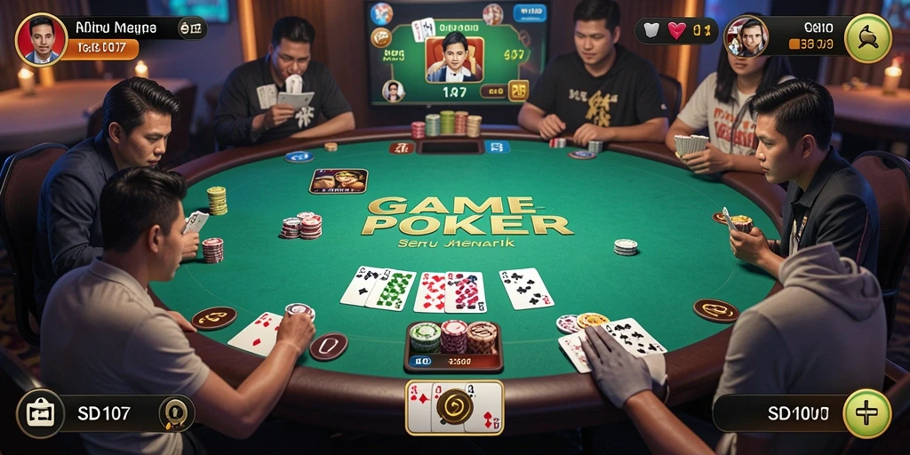 Tampilan gameplay Poker yang seru di SD107.