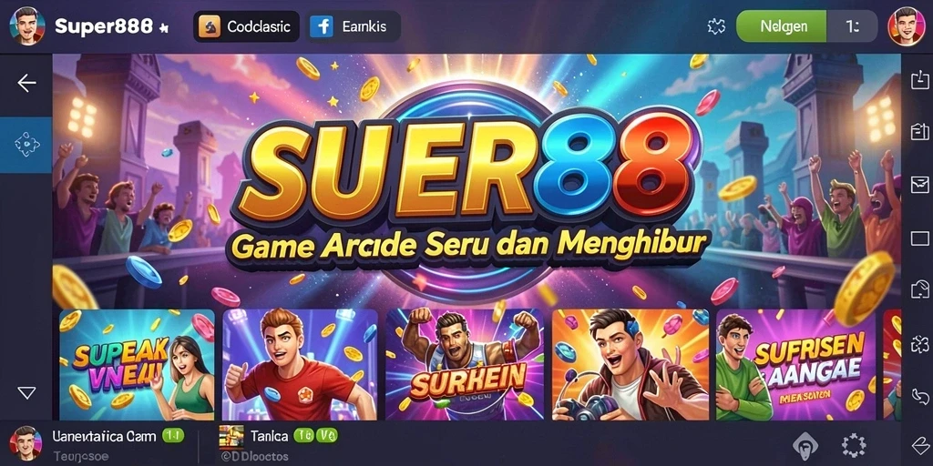 Tampilan gameplay <strong>SUPER88</strong> yang menegangkan dan penuh warna.