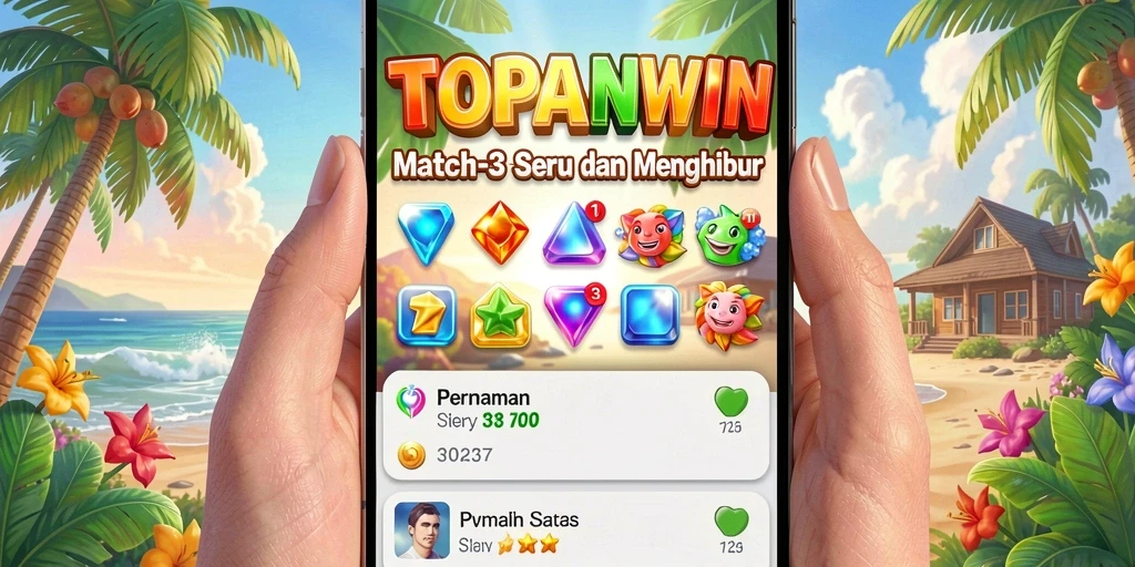 Gameplay seru TOPANWIN dengan tampilan warna-warni dan tantangan.