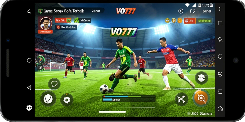 Tampilan gameplay VO777 yang menampilkan aksi sepak bola yang seru.