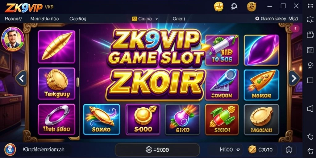 Tangkapan layar ZK9VIP menampilkan pengalaman bermain slot yang menegangkan.